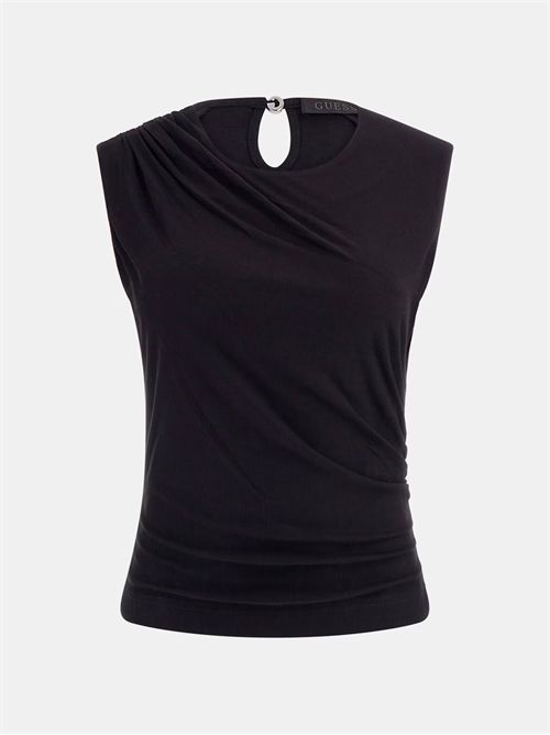 top donna nero GUESS | W4YP10KAQL2/JBLK